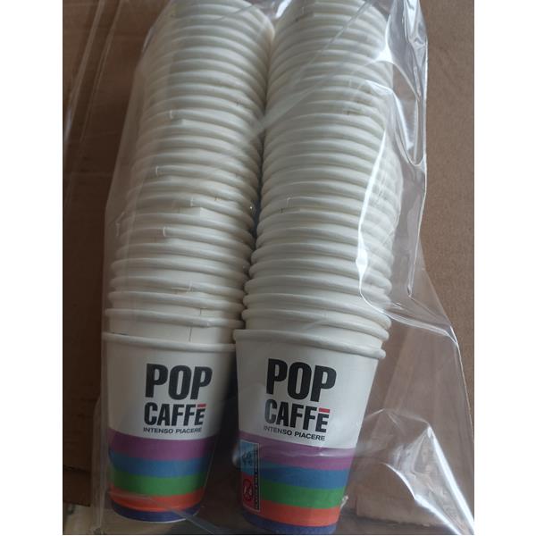 KIT ACCESSORI POP CAFFE' ( 100 BICCHIERI + 100 BUSTINE ZUCCHERO + 100 PALETTINE LEGNO)