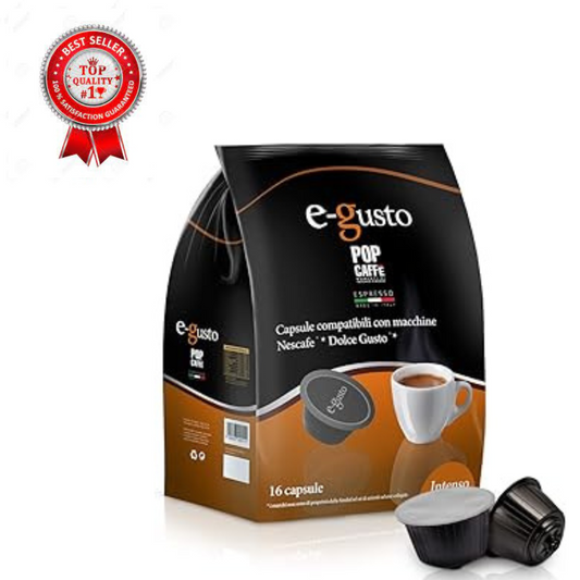 96 Capsule Compatibili Nescafè Dolce Gusto Pop Caffè Miscela Intenso (0,216 / PZ))
