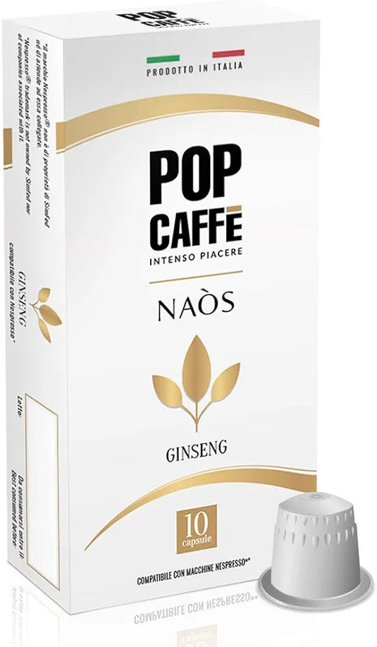 10 capsule Ginseng Pop Caffè Compatibili con Nespresso