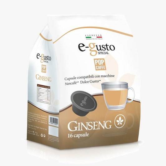 Capsule E-Gusto Pop Caffè Ginseng Compatibile Dolce Gusto