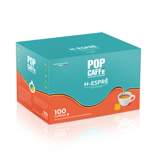 100 Capsule Compatibili Nespresso Pop Caffè Miscela ARABICA