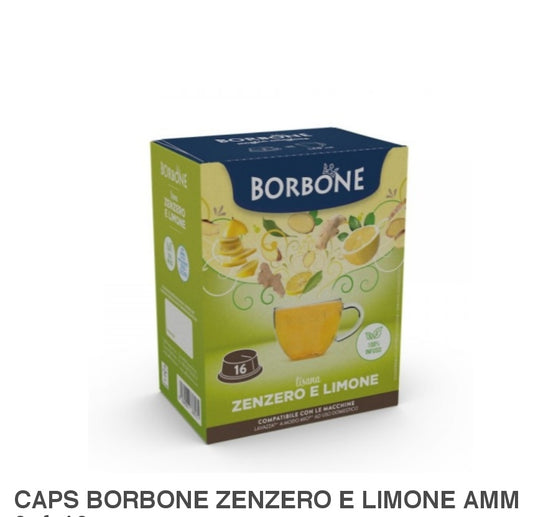 CAPS BORBONE ZENZERO E LIMONE AMM 16 pz