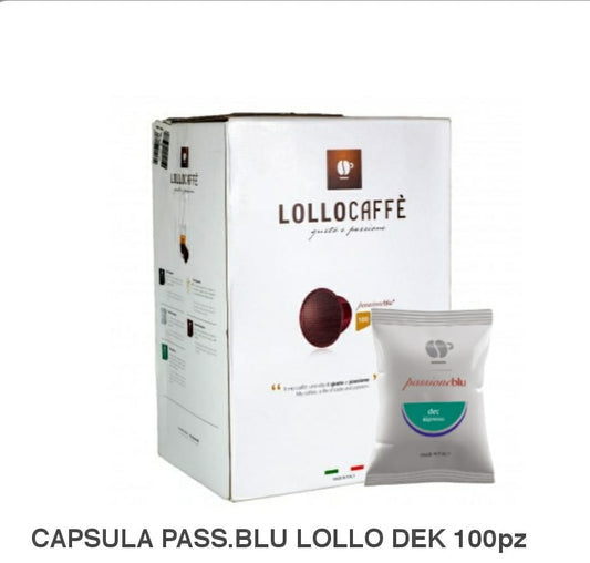 CAPSULA PASS. LAVAZZA BLUE LOLLO DEK 100 PZ