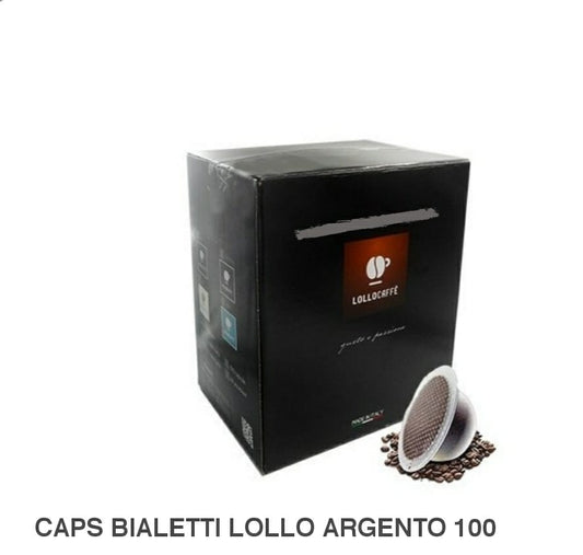 CAPS BIALETTI LOLLO ARGENTO 100 PZ
