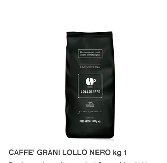 1 kg - 6 kg LOLLO CAFFE' IN GRANI MISCELA NERA VENDING