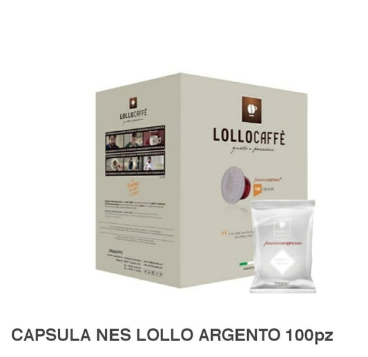 CAPS NESPRESSO LOLLO ARGENTO 100 PZ