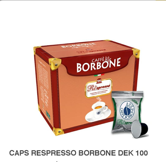 100 Capsule Borbone Compatibili con macchine ad uso domestico Nespresso®* Miscela DEK