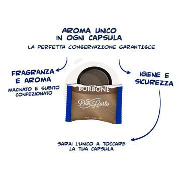 Capsule Borbone Compatibili A MODO MIO Don Carlo Miscela NERA