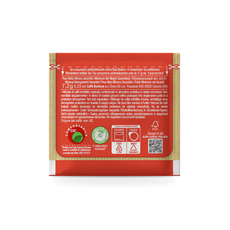 Cialde ESE 44 mm Caffè Borbone Miscela ROSSA ( 0,157 / PZ)