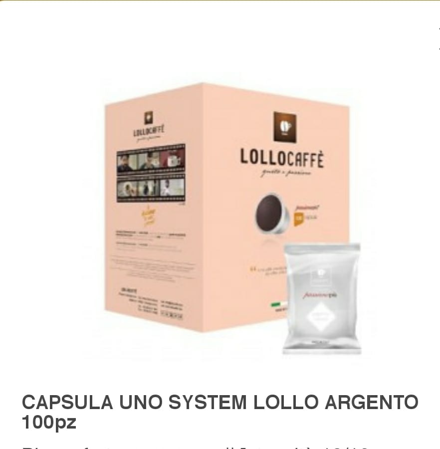 CAPSULA UNO SYSTEM LOLLO ARGENTO 100 PZ