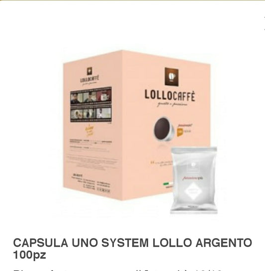 CAPSULA UNO SYSTEM LOLLO ARGENTO 100 PZ