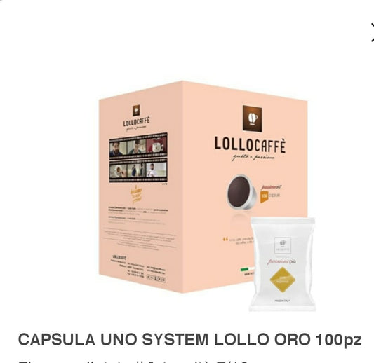 CAPSULA UNO SYSTEM LOLLO ORO 100 PZ
