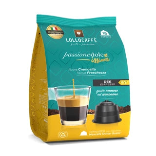 CAPSULE LOLLO DOLCE GUSTO DECAFFEINATO 96 CAPSULE IN 6 CF X 16 PZ ( 0,218 / PZ)
