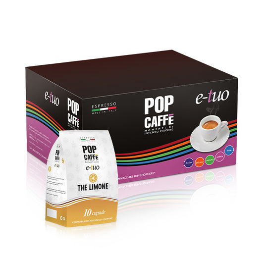 Capsule E-Tuo  Pop Caffè Thè al  Limone 96 pz ( 6 Sacchetti x 16 Capsule )